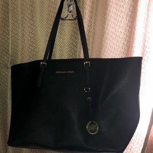 Michael Kors large black tote bag